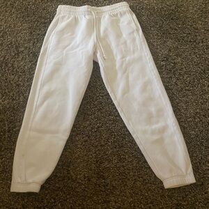 White TNA cozy fleece sweat pants